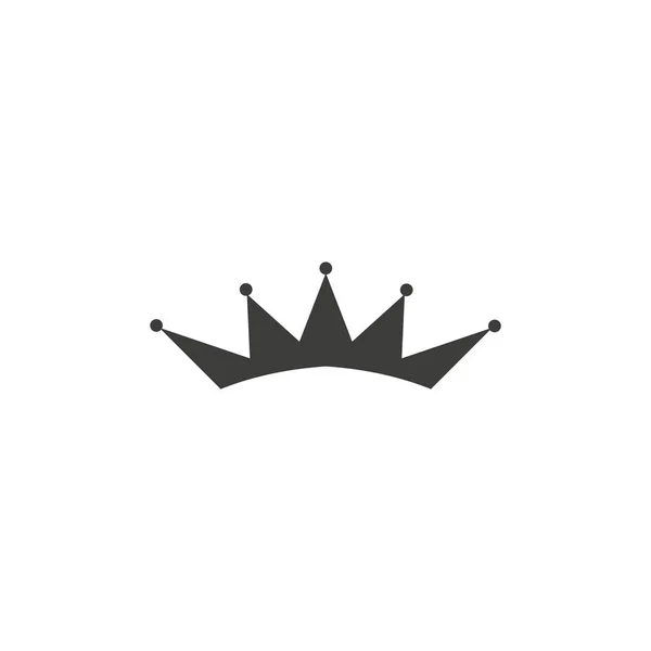 Crown Simgesi, gri arka planda izole edilmiş, modaya uygun, düz stil. Web sitesi tasarımı için taç sembolü, logo, uygulama, UI. Vektör illüstrasyonu.