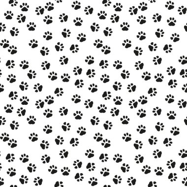 Köpek pençe baskı vektör Dikişsiz desen veya arka plan