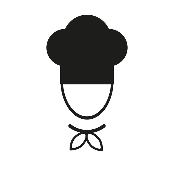 Кухарський капелюх значок плоский. Піктограма Плоска — стоковий вектор