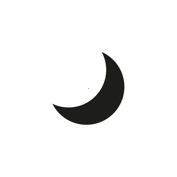 Icono de la luna, ilustración vectorial. Piso en planta baja estilo. Ilustración del icono de la luna vectorial aislada sobre fondo blanco, icono de la luna Eps10. Luna iconos diseño gráfico vector símbolos . — Archivo Imágenes Vectoriales