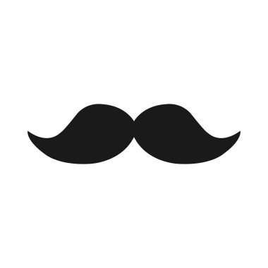 beyaz arka plan üzerinde izole trendy düz tarzı bıyık simgesi. web sitesi tasarımı için bıyık simgesi simgesi simgesi, bıyık logosu, uygulama, Ui. Vektör çizimi, bıyık simgesi .