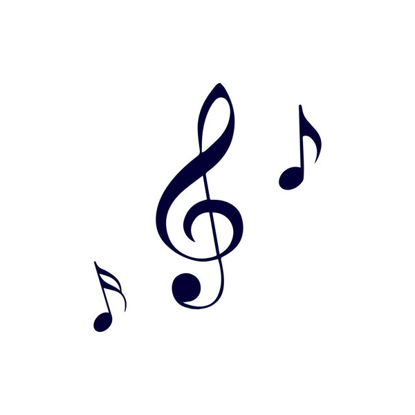 A collection of vector musical notes