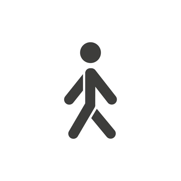 Hombre caminar icono. Ilustración vectorial — Vector de stock
