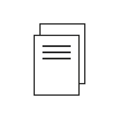 Beyaz arka planda yalıtılmış birden çok belge siyah vektör simgesi