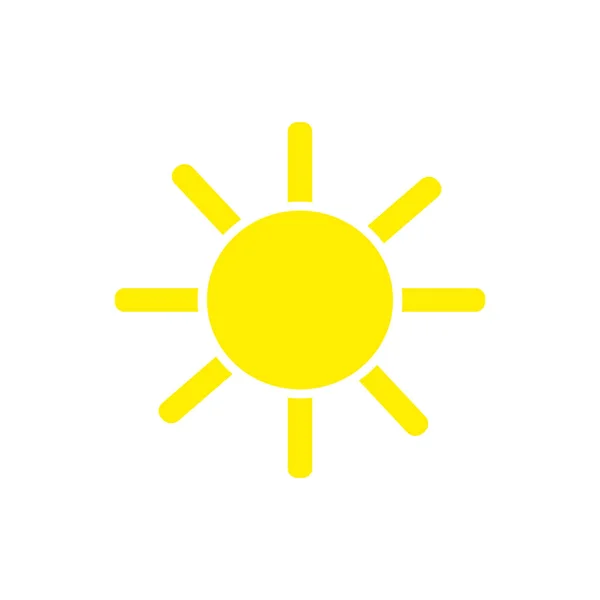 Sol icono vector plano aislado sobre fondo blanco — Archivo Imágenes Vectoriales