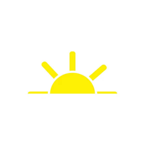 Ikon matahari. Simbol musim panas vektor Trendy - Stok Vektor