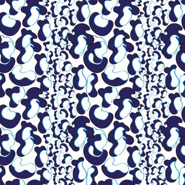 Mavi dikişsiz Leopar Kürk Deseni