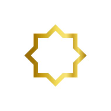 Tasarım şablonu için vektör dekoratif çizgi sanat çerçeveleri. Doğu tarzı tasarım için zarif unsur, metin için yer. Altın anahat . Davetiyeler ve tebrik kartları için dantel illüstrasyon