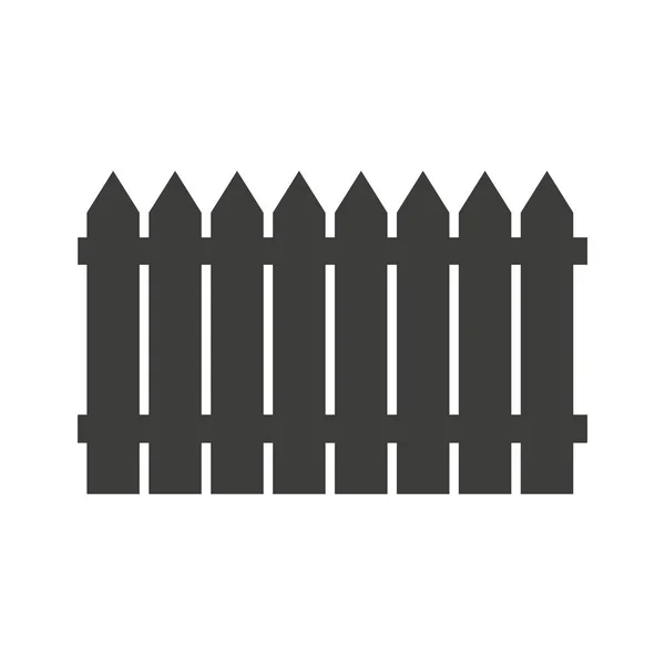 Kerítés ikonra. Egyszerű webes fekete ikon, lehet használni, mint a web elem ikonját a fehér háttér — Stock Vector