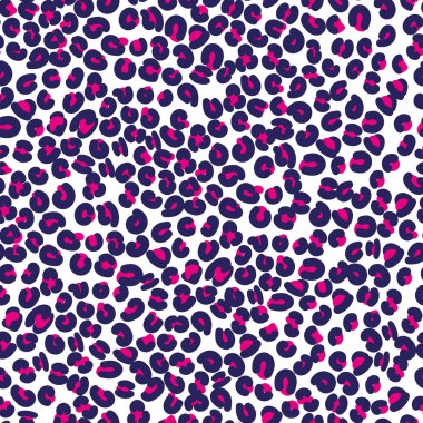 Pembe leopar dikişsiz beyaz arka plan. vektör illüstrasyon.