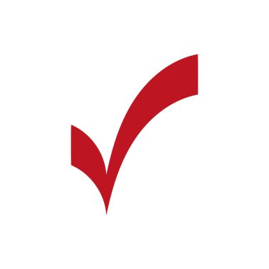 Kırmızı işaret simgesi. Kene sembolü, kene simgesi vektör illüstrasyonu