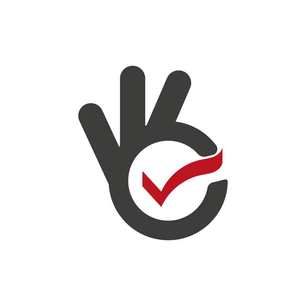 İyi kontrol logosu tasarım şablonu beyaz arka plan..