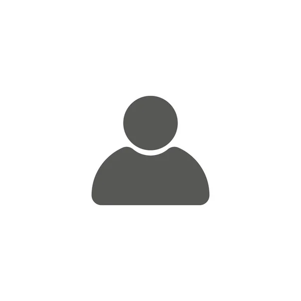 Ikona użytkownika w modnym, płaskim stylu izolowanym na szarym tle. Symbol sylwetki użytkownika dla projektu strony internetowej, logo, aplikacji, interfejsu użytkownika. Ilustracja wektorowa. — Wektor stockowy