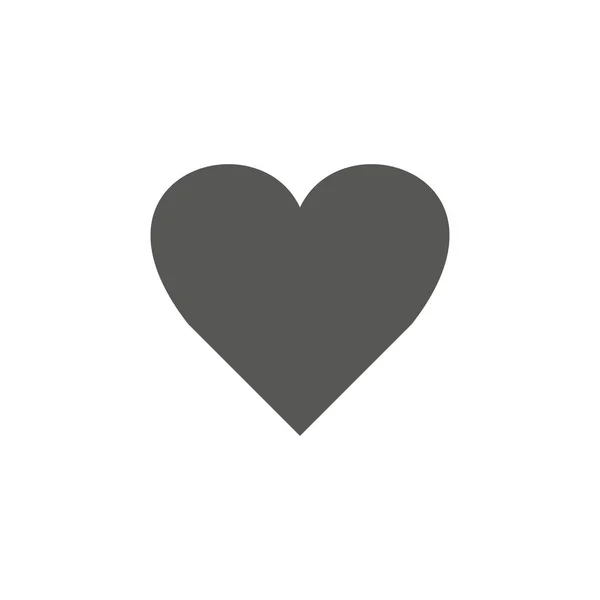 심장 벡터 아이콘, 사랑 상징입니다. 발렌타인 데 두의 일 서명, 흰색 배경, 그래픽 및 웹 디자인, 로고에 대 한 평면 스타일에 고립 된 엠 블 럼. — 스톡 벡터