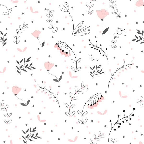 Daisy flowers Seamless pattern Vector Illustration — Stock Vector