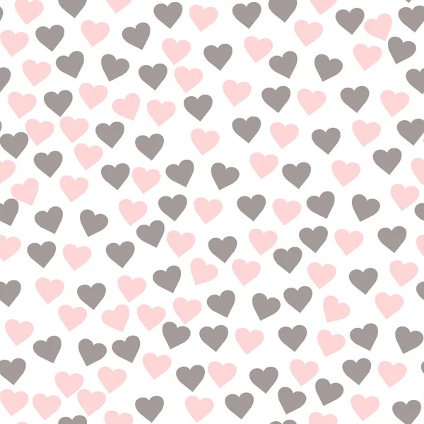 Bakgrund med olika färgade konfetti hjärtan valentine klockslags. Seamless mönster — Stock vektor