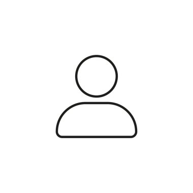 Modern kullanıcı satırı simgesi. Beyaz bir arka plan üzerinde izole premium piktogram. Vektör illüstrasyon. İnme yüksek kaliteli sembol. Modern çizgi stilinde kullanıcı simgesi.