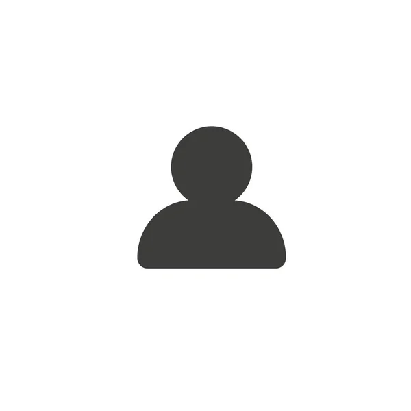 Icono de usuario en estilo plano de moda aislado sobre fondo gris. Símbolo de silueta de usuario para el diseño de su sitio web, logotipo, aplicación, interfaz de usuario. Ilustración vectorial . — Vector de stock