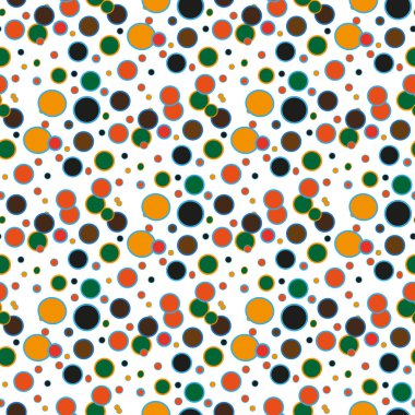 Küreler ile Açık Turuncu vektör dikişsiz desen. Doğa tarzı renkli kabarcıklar ile soyut illüstrasyon. Desen duvar kağıtları doku olarak kullanılabilir.