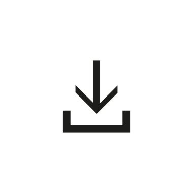 İndir simgesi, arayüz ve herhangi bir amaç için tasarım ilham vektör şablonu