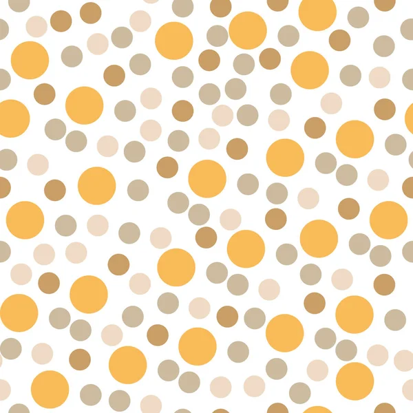 Luz naranja vector patrón sin costuras con esferas. Ilustración abstracta con burbujas de colores en estilo natural. Patrón se puede utilizar como textura de los fondos de pantalla . — Vector de stock