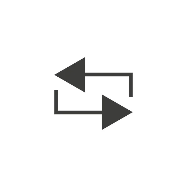 Herhaal vector pictogram, lussymbool. Eenvoudig, plat ontwerp voor web of mobiele app — Stockvector