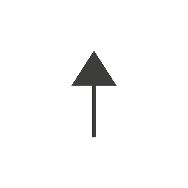 Freccia puntatore nero web icona piatta su sfondo bianco modello vettoriale illustrazione — Vettoriale Stock