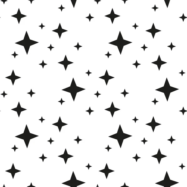 Vector seamless stars pattern. Star background based on random elements for high definition concept — Stock Vector