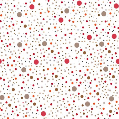 Kusursuz desen. Beyaz arka planda çok renkli daireler. Doku. Vektör