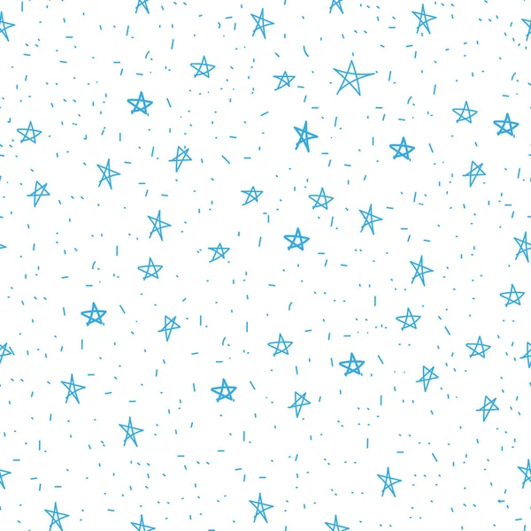 星とのシームレスなパターン。手描きの背景イラスト. ストックイラスト