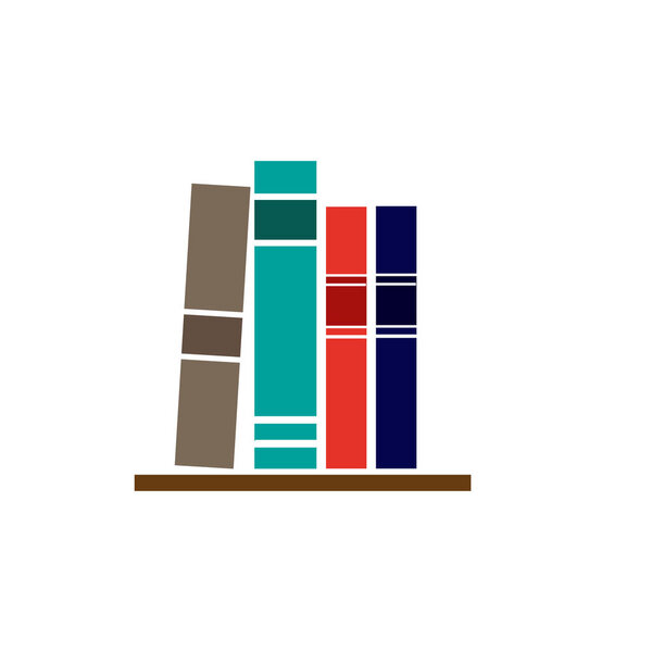 bookshelf icon. flat illustration of bookshelf - vector icon. bookshelf sign symbol