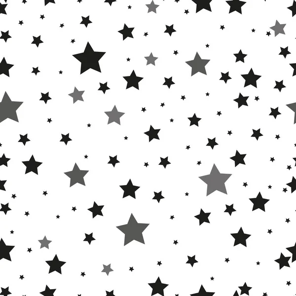 Звезды бесшовный шаблон. Векторное изображение. Ночное звездное небо — стоковый вектор