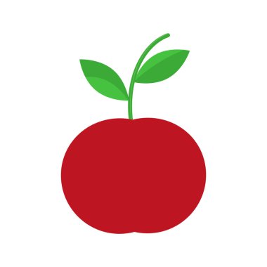 Kırmızı elma çizimi beyaz arkaplanda izole edilmiş. 10 saniye.