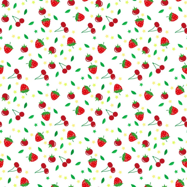 Fondo Sin Costuras Con Verduras Frutas Eps — Vector de stock