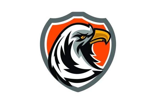 Kartal ve aslan başı logoti, şirket için basit simgeler.