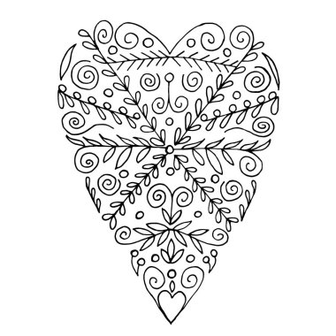 Beyaz arka planda el çizilmiş vektör çizim. Aşk kavramı, evlilik, ilişkiler, kutlama. Boy -ama.