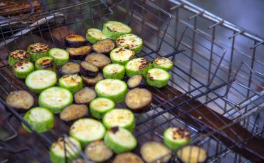 Izgara kabak, dilimlenmiş, ızgara, piknik