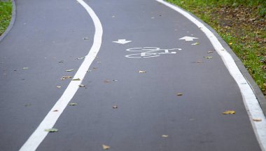 Parktaki Bisiklet yolu parçası