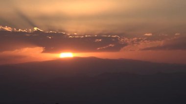 Afrika. Kuzey Etiyopya 'da dağ manzaralı manzara.