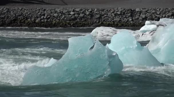 Groenlândia. Gelo e Icebergs da geleira - incrível paisagem da natureza ártica . — Vídeo de Stock