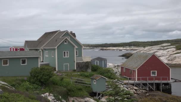 Canadá. Peggys Cove Harbor, Nueva Escocia . — Vídeo de stock