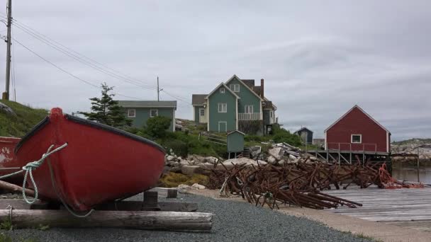 Kanada. Peggys Cove Harbor, Nova Scotia . — Stock video