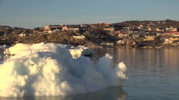 Groenland. Dérive des icebergs en mer Arctique — Video