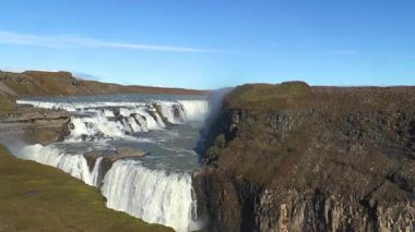 İzlanda Altın Üçgeni. Altın Şelale. Gullfoss