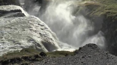 İzlanda Altın Üçgeni. Altın Şelale. Gullfoss