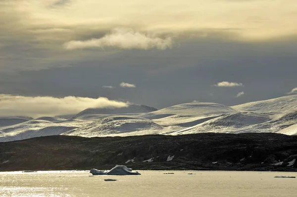 氷山を漂流させます。地球温暖化。気候変動。南極、北極。グリーンランド — ストック写真