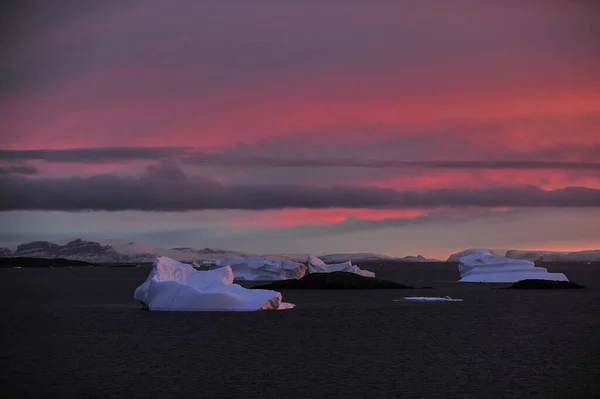 Icebergs a la deriva. El calentamiento global. Cambio climático. Antártida, Ártico. Groenlandia — Foto de Stock