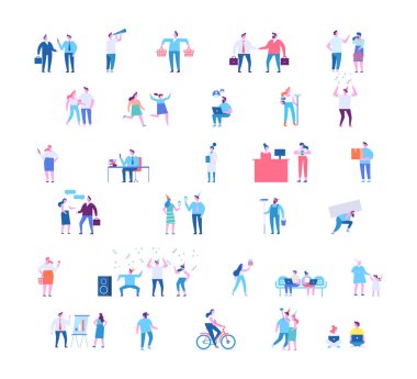 Online alışveriş, online sipariş sistemi izometrik kavramı. Elektronik ticaret kavramı kişi ile. Telefonu ve laptop izometrik insanlarla. Büyük satış. Modern tasarım vektör çizim.