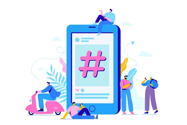 Signo Hachís Símbolo Grande Hashtag Los Jóvenes Que Utilizan Las — Vector de stock