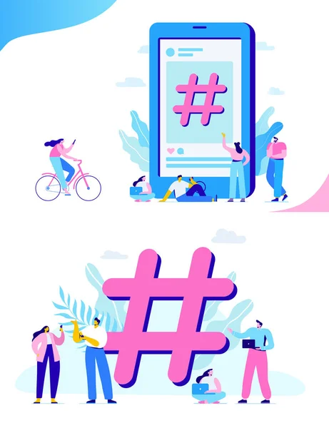 Signo Hachís Símbolo Grande Hashtag Los Jóvenes Que Utilizan Las — Vector de stock